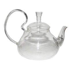 Заварочный чайник из жаропрочного стекла "Бегония" с пружинкой-фильтром в носике, 600 мл, дно d90 мм, шт