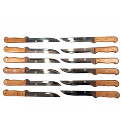 Набор ножей с деревянной ручкой 12шт