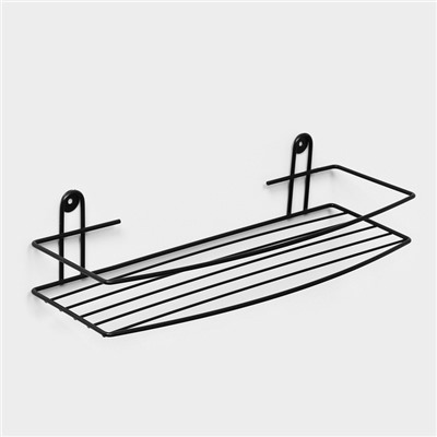 Полка для ванной прямая, 34×11,5×4,5 см, цвет черный