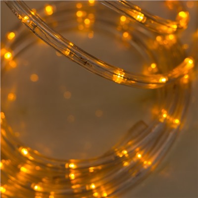 Световой шнур Luazon Lighting 10 мм, IP44, 5 м, 24 LED/м, 220 В, 8 режимов, свечение жёлтое
