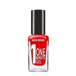 BelorDesign Лак для ногтей One Minute Gel тон 220 красный 10мл