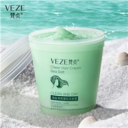 Соляной шампунь-скраб для волос из морской соли VEZE Clean Hair Cream Sea Salt, 250 гр.