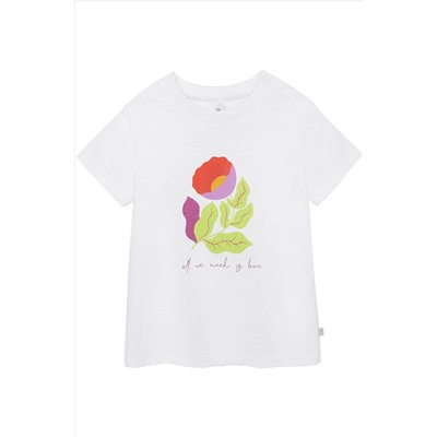 Хлопковая футболка для девочки Bossa Nova