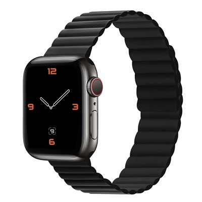 Ремешок - ApW32 Apple Watch 38/40/41мм силикон на магните (black)