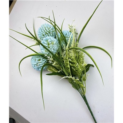 Декоративные растения, цвет бирюзовый, 40 см, 8 голов