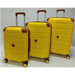 Набор из 3-х чемоданов с расширением 23101 Желтый