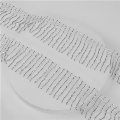 Тесьма декоративная «Бахрома», 6 см, 4,5 ± 0,5 м, цвет белый/серебряный