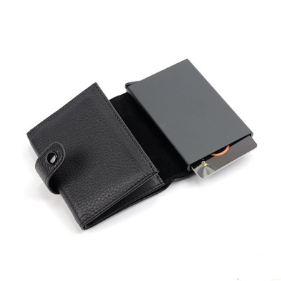 Мужской кожаный кардхолдер с RFID защитой 163-25 Блек