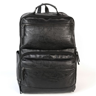 Мужской дорожный рюкзак из эко кожи 1552 Блек