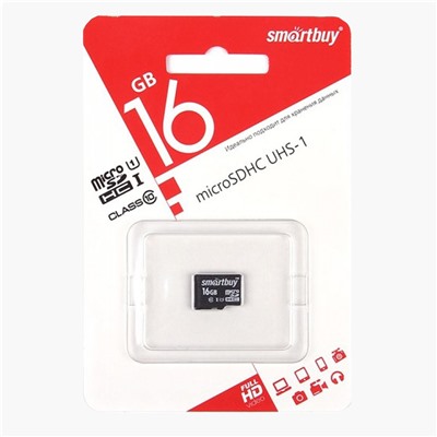 Карта флэш-памяти MicroSD 16 Гб Smart Buy без SD адаптера (class 10) LE