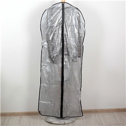 Чехол для одежды 60×137 см, PE, цвет серый прозрачный