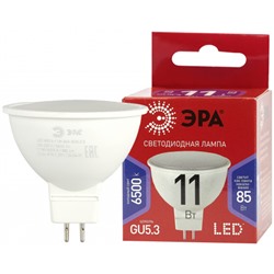 Лампа светодиодная ЭРА RED LINE LED MR16-11W-865-GU5.3 R GU5.3, 11Вт, софит, холодный дневной свет /1/10/100/