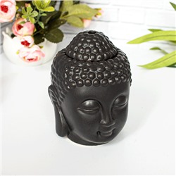 Аромалампа Будда 12 см черная матовая