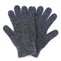 Темно-серые шерстяные перчатки - 400.9