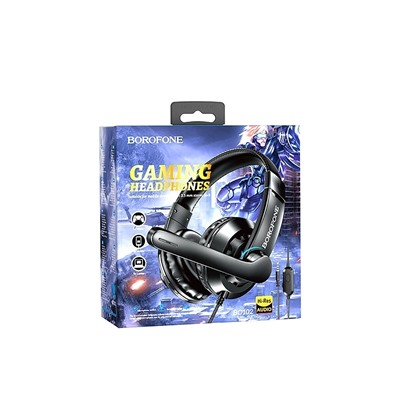 Компьютерная гарнитура Borofone BO102 Amusement с микрофоном, игровая серия, USB-A + 3,5 Jack (black)