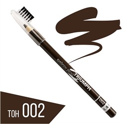 TF Карандаш для бровей с щеточкой Eyebrow pencil TRIUMF тон 002 коричневый (Китай)