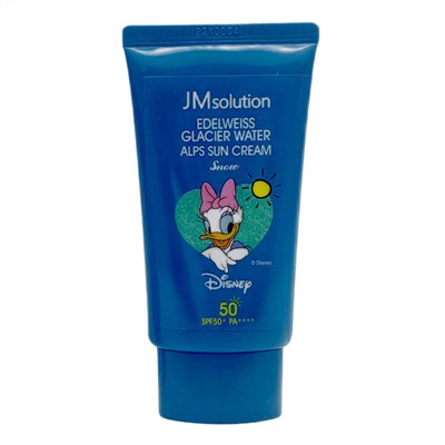 Jmsolution Охлаждающий солнцезащитный крем / Edelweiss Glacier Water Alps Moist Suncream Snow SPF50+/PA++++ Disney Daisy Duck, 50 мл