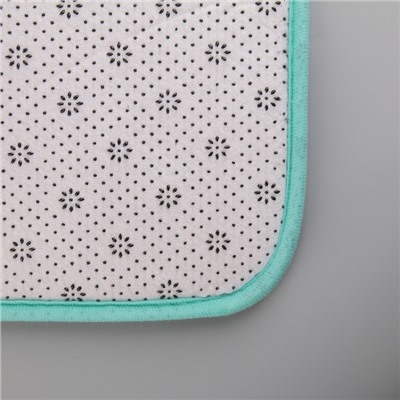 Набор ковриков для ванны и туалета «Винель», 2 шт: 40×50, 50×80 см, цвет бирюзовый