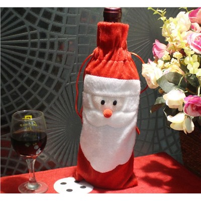 Новогоднее украшение для бутылки "Дед Мороз" 31х12см
