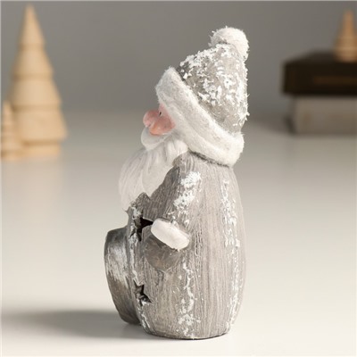 Сувенир керамика свет "Дед Мороз с сердечком" 8,3х7,5х16,5 см