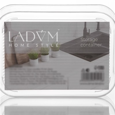 Контейнер для хранения LaDо́m, 19,5×14×7,5 см, цвет прозрачный