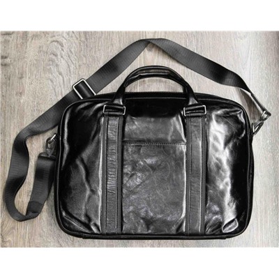 Мужская кожаная сумка-портфель Dierhoff ДМ 52512/4 Блек