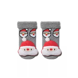 Conte-Kids Махровые новогодние носочки "Санта-Клаус" для самых маленьких
