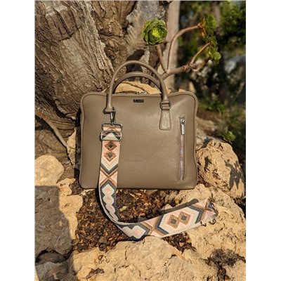 Ab. Z. PELLE · PORTATEL/2 napa (1210) taupe+CINTURON BOLSOS (150)-6 (10) АКЦИЯ