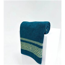 Махровое полотенце для бани зеленый 100х150см