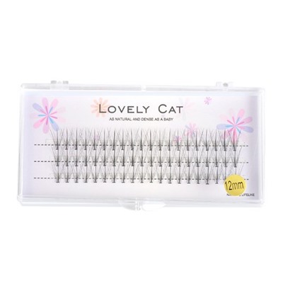 Ресницы для наращивания LovelyCat 0,07 мм изгиб С 10 шт в пучке