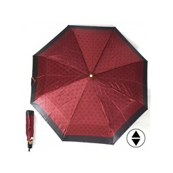 Зонт женский ТриСлона-L 3888,  R=58см,  суперавт;  8спиц,  3слож,  набивной "Фотосатин",  красный 241654