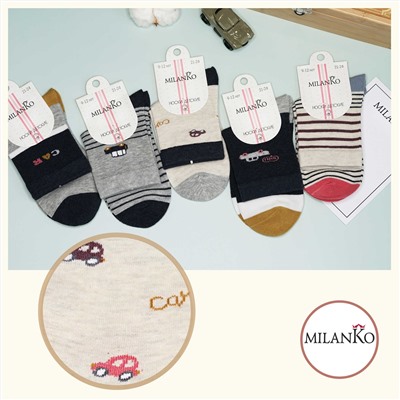 Детские хлопковые носки  (Узор 4) MilanKo D-222