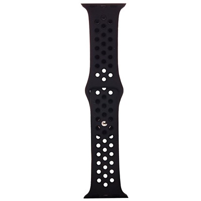 Ремешок - ApW Sport N Apple Watch 38/40/41мм силикон на кнопке (L) (black)
