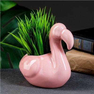 Горшок "Фламинго" розовый, 13х12см