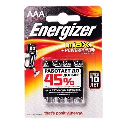 Батарейка AAA Energizer LR03 Max (4-BL) (48) ЦЕНА УКАЗАНА ЗА 4 ШТ