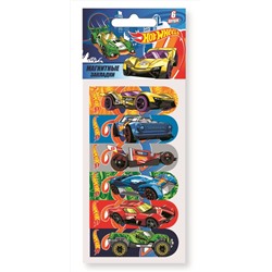 Центрум. Hot Wheels 88709 Магнитные закладки  магнитно-пластиковые, 6 шт, в ассорт, блистер