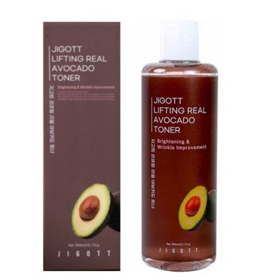 Jigott Тонер с экстрактом авокадо / Lifting Real Avocado Toner, 300 мл