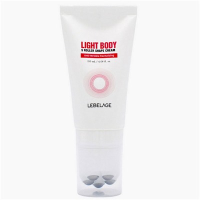 Lebelage Крем для тела массажный с 5 роликовыми шариками / Light Body 5 Roller Shape Cream, 120 мл