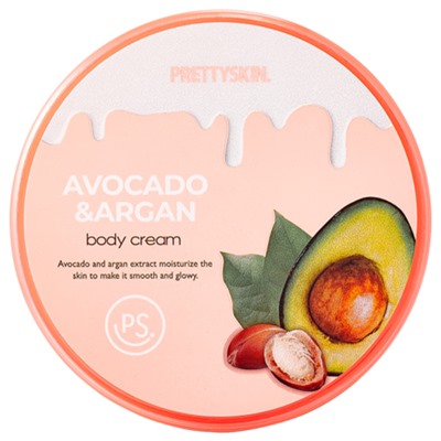 Питательный крем для тела с экстрактом авокадо и аргановым маслом Prettyskin Avocado Argan Body Cream 300 mlКорейская косметика по оптовым ценам. Популярные бренды Корейской косметалогии в интернет магазине ooptom.ru.