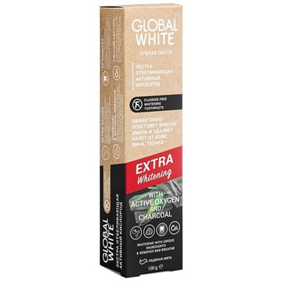 Зубная паста Global White Extra Whitening, отбеливающая, 100 г