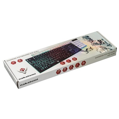 Клавиатура Nakatomi Gaming KG-23U мембранная игровая с подсветкой USB (black)