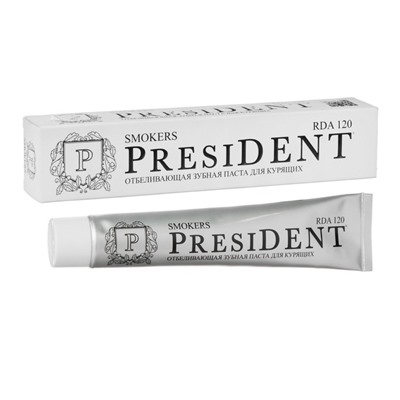 Зубная паста President Smokers, 120 RDA, 75 мл