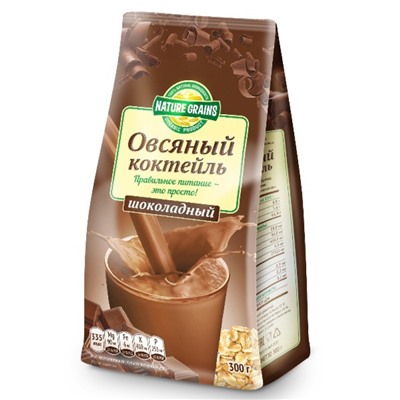 Овсяный коктейль от «Nature Grains» шоколадный, 300гр