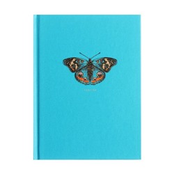 Записная книжка А6, 64 листа в клетку "Бабочка", твёрдая обложка, матовая ламинация, выборочный лак с блёстками, блок 60 г/м2