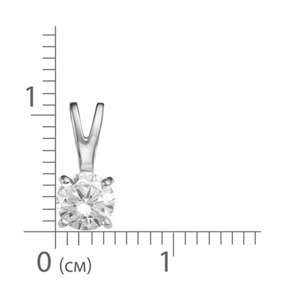 Серебряная подвеска с бесцветным фианитом 937