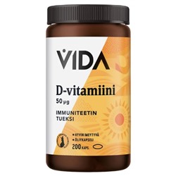 Витамин "Д" Vida Vahva D3-vitamiini 50 мкг 200 таблеток