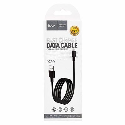 Кабель USB - Apple lightning Hoco X29 Superior  100см 2,4A  (black)