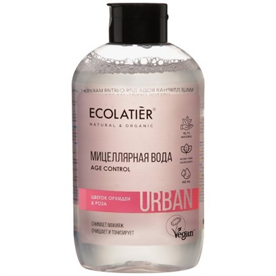 Ecolatier Urban Вода мицеллярная для снятия макияжа Цветок орхидеи&Роза 400мл 171883