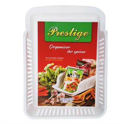 BEROSSI Органайзер для специй Prestige, 23х16,6х7,98см, пластик, 2 цвета