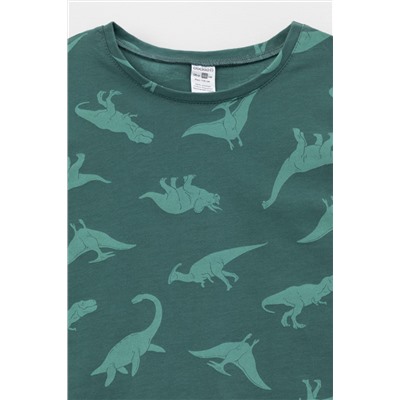 Пижама К 1635 зеленый, динозавры
